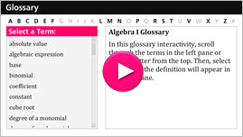 glossary interactivity