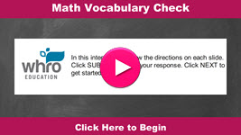 Math Vocabulary Check