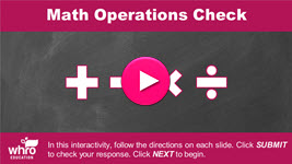 Math Operations Check