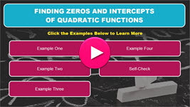 Finding Zeros and Intercepts of Linear Functions Interactivity