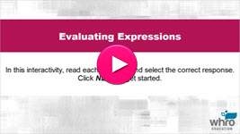 Evaluating Expressions Interactivity