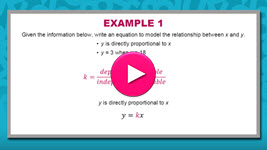 Writing Direct Variation Equations Interactivity