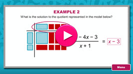 Multiplying and Dividing Polynomials – Algebra Tiles