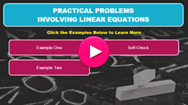 Practical Problems Involving Systems of Linear Equations Interactivity