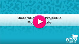 Quadratics and Projectile Motion Puzzle