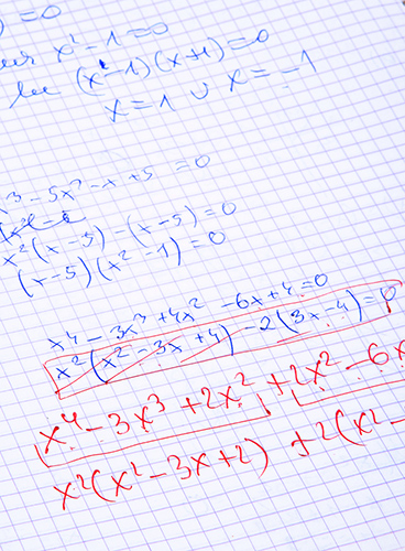 Factoring example on graph paper