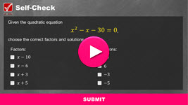 Solving Quadratic Equations by Factoring Review