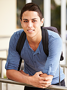 Student with Backpack