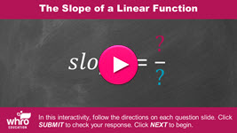 The Slope of a Linear Function Interactivity