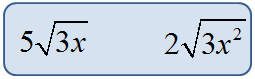 two example radical expressions