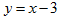 y equals x minus 3