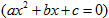 a x squared plus b x plus c equals zero