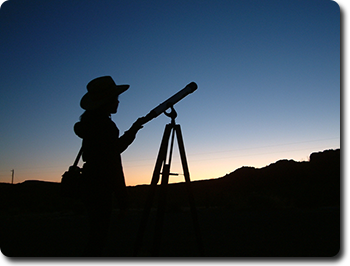 girl looking at stars