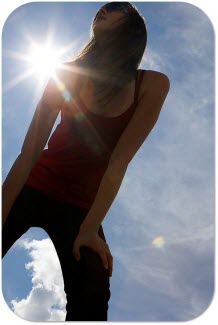 Girl with Sun Behind Her