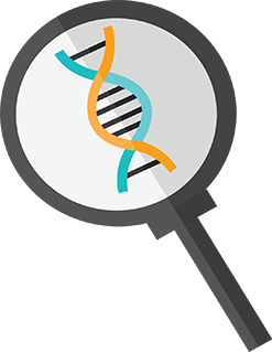 Magnifying Glass over DNA