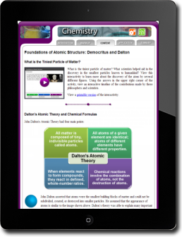 Mobile device with Chemistry course