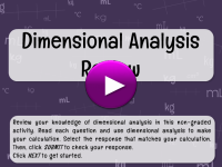 Dimensional Analysis Review Player