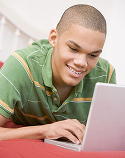 Boy with computer