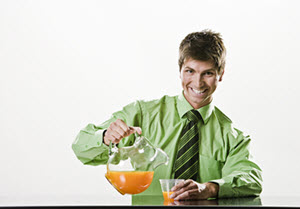 Man pouring a drink