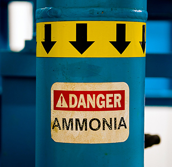 ammonia danger sign