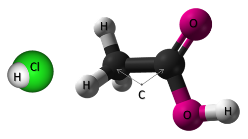 Models of HCl and Acetic Acid