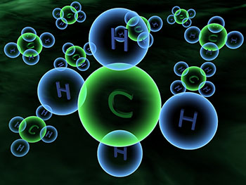 A methane molecule