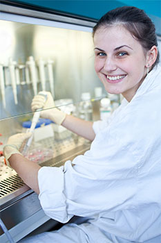 Female Lab Student