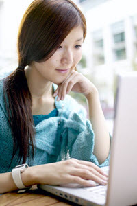 Girl at Computer