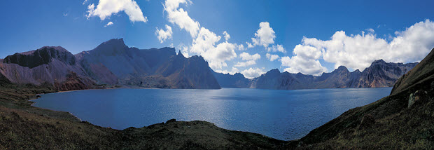 Mountains, Clouds, Lake 