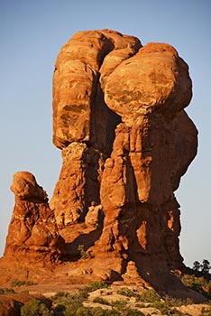 A large rock formation