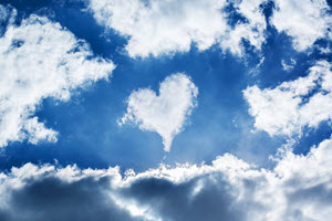 Heart-shaped cloud