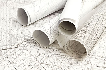 Rolled up topographic maps