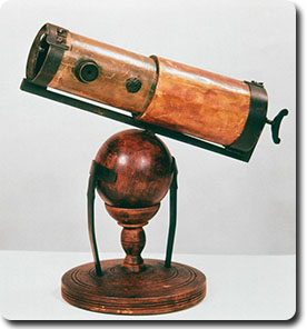 A reflecting telescope, like the one
designed by Sir Isaac Newton