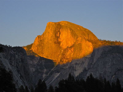 The Granite Peak of Half Dome in Yosemite National Park