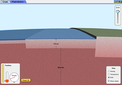 The set-up for the Crust tab