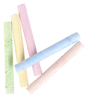 multi-colored pieces of chalk