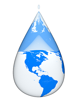 Water Drop with Earth