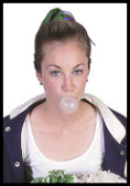 Image of girl blowing bubble