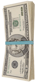 Image of twenty dollar bills