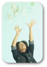 Woman Throwing Money