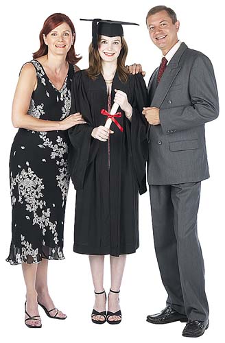 family graduation picture