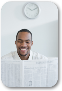 Man Reading Newspaper