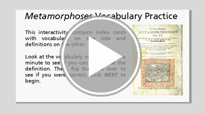 Metamorphoses Vocabulary Practice Interactivity