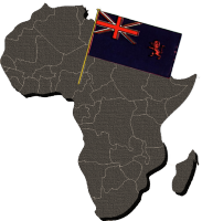 Africa with British Flag