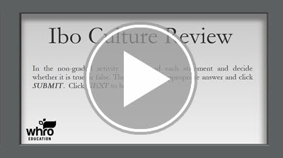 Ibo Culture Review