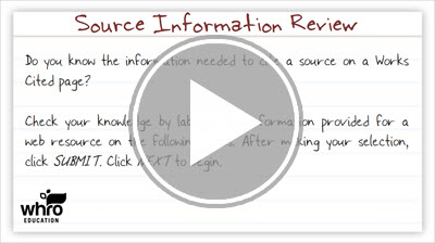 Source Information Review