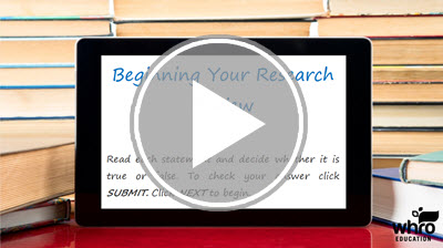 Beginning Your Research Review