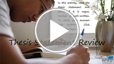 Thesis Statement Review