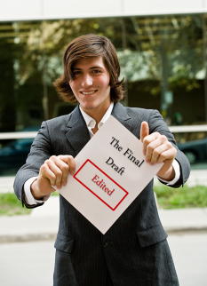 Guy holding paper