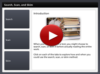 Search, Scan, and Skim Interactivity